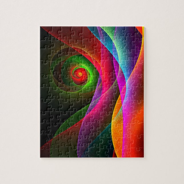 Red Green Orange Modern Abstrakt Art Pattern #22 (Vertikal)