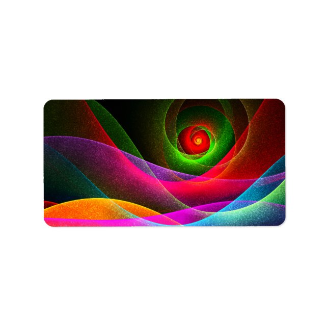 Red Green Orange Modern Abstrakt Art Pattern #22 Adressaufkleber (Vorne)