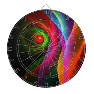 Red Green Orange Modern Abstrakt Art Pattern #22 Dartscheibe