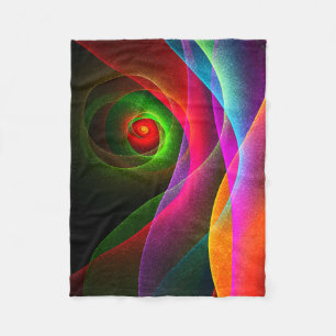 Red Green Orange Modern Abstrakt Art Pattern #22 Fleecedecke