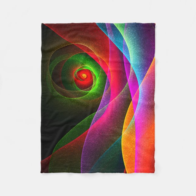 Red Green Orange Modern Abstrakt Art Pattern #22 Fleecedecke (Vorderseite)