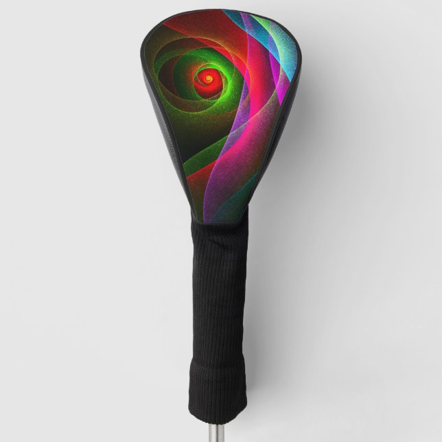 Red Green Orange Modern Abstrakt Art Pattern #22 Golf Headcover (Vorderseite)
