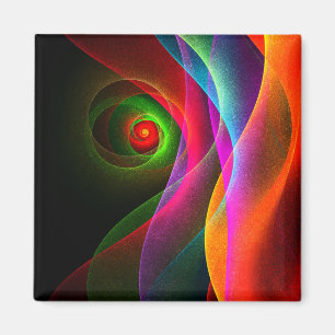Red Green Orange Modern Abstrakt Art Pattern #22 Magnet