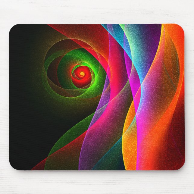 Red Green Orange Modern Abstrakt Art Pattern #22 Mousepad (Vorne)