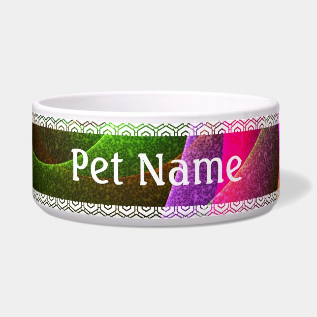 Red Green Orange Modern Abstrakt Art Pattern #22 Napf (Vorderseite)