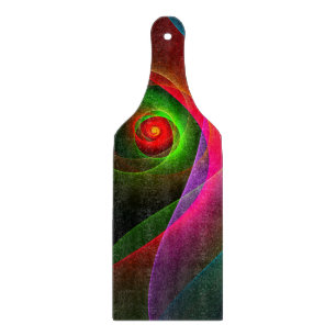 Red Green Orange Modern Abstrakt Art Pattern #22 Schneidebrett