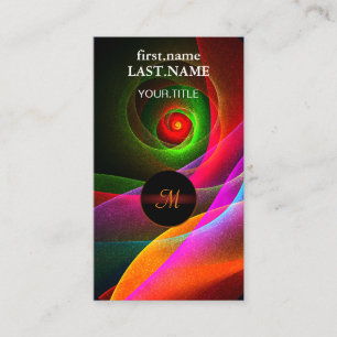 Red Green Orange Modern Abstrakt Art Pattern #22 Visitenkarte