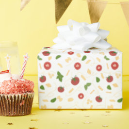 Red Green Pasta Tomato Basil  Geschenkpapier