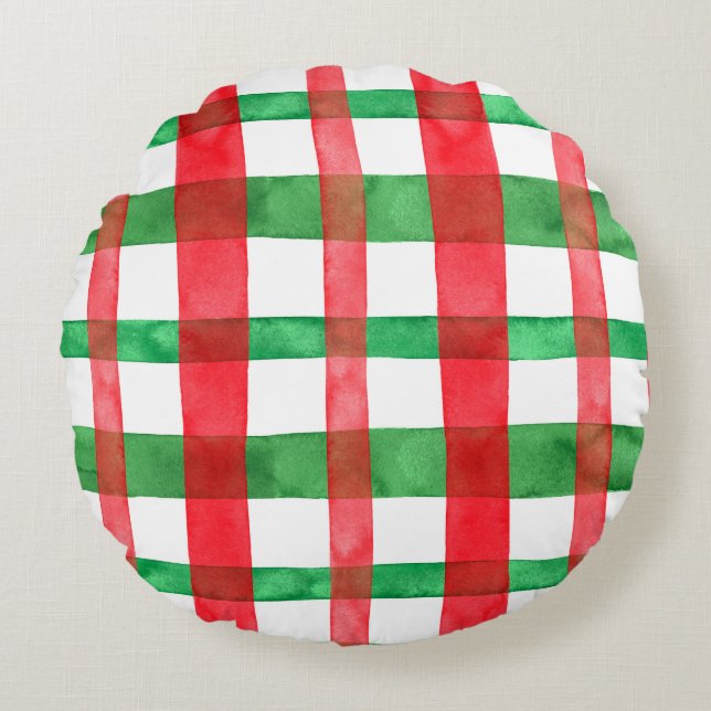 Red Green Rundes Kissen (Vorderseite)