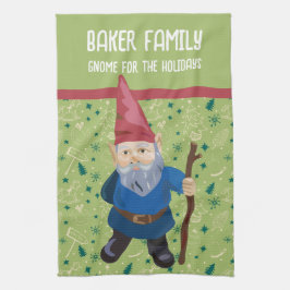 Red Green und Blue Gnome für den Winter in den Fer Geschirrtuch