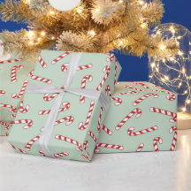 Red, Green und White Candy Cane Weihnachtsmuster