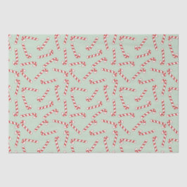 Red, Green und White Candy Cane Weihnachtsmuster Seidenpapier