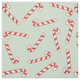 Red, Green und White Candy Cane Weihnachtsmuster Stoff