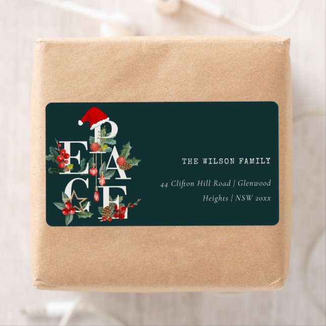 Red Green White Peace Christmas Foliage (Insitu)