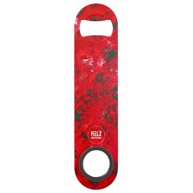 Red Green White Stainless Steel Flaschenöffner (Vorderseite)