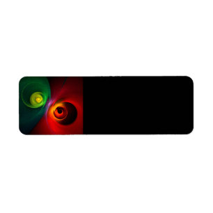 Red Green Yin Yang Modernes Abstraktes Kunstmuster