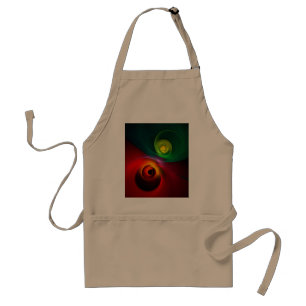 Red Green Yin Yang Modernes Abstraktes Kunstmuster Schürze