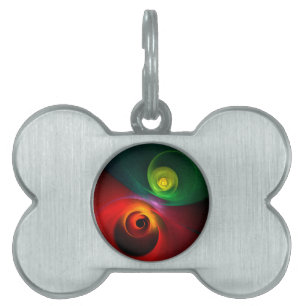 Red Green Yin Yang Modernes Abstraktes Kunstmuster Tiermarke