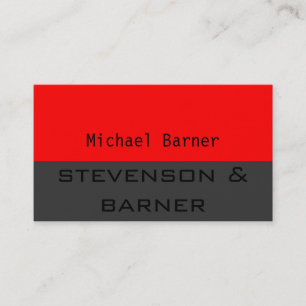 Red, Grey Black Out Business Card Visitenkarte