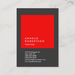 Red Grey Grand Carte de visite professionnel tenda
