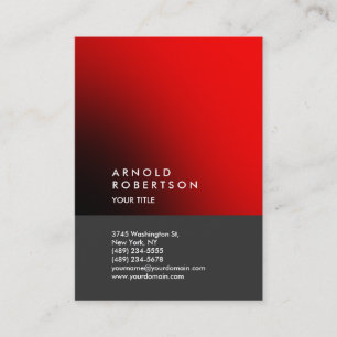 Red Grey Grand Carte de visite professionnel tenda