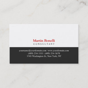 Red Grey White Professionnel Carte de visite class