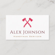 Red Grunge Ax Logo Handyman Zuhause Repair Service