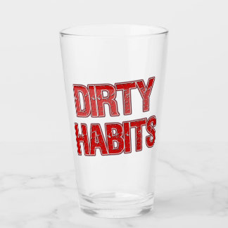 Red Grunge Dirty Habitat Bierglas Glas
