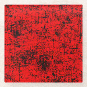 Red Grunge Glasuntersetzer