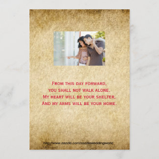 Red Grunge Old Vintage Mariage Invitation