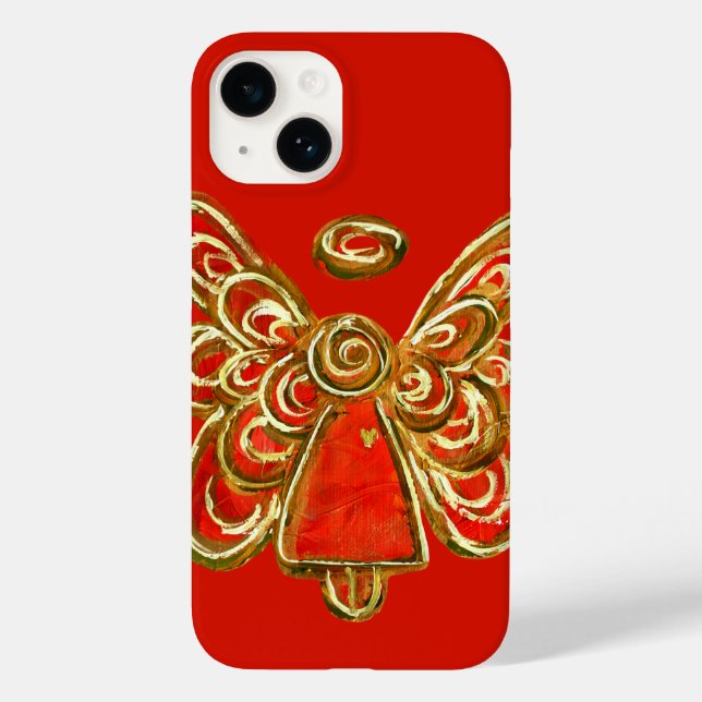 Red Guardian Angel Art Custom iPhone Case (Rückseite)