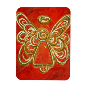 Red Guardian Angel Custom Magnet Art Malerei