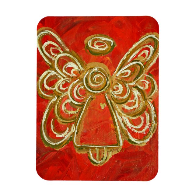 Red Guardian Angel Custom Magnet Art Malerei (Vertikal)