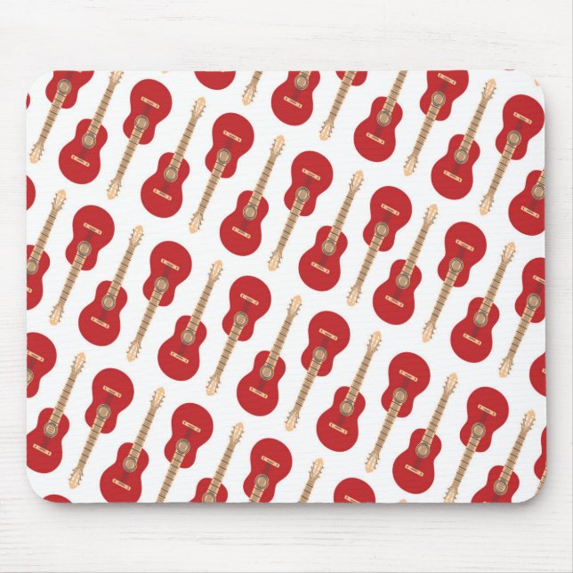 Red Guitar Pattern Mousepad (Vorne)