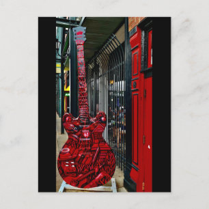 Red Guitar Postkarte