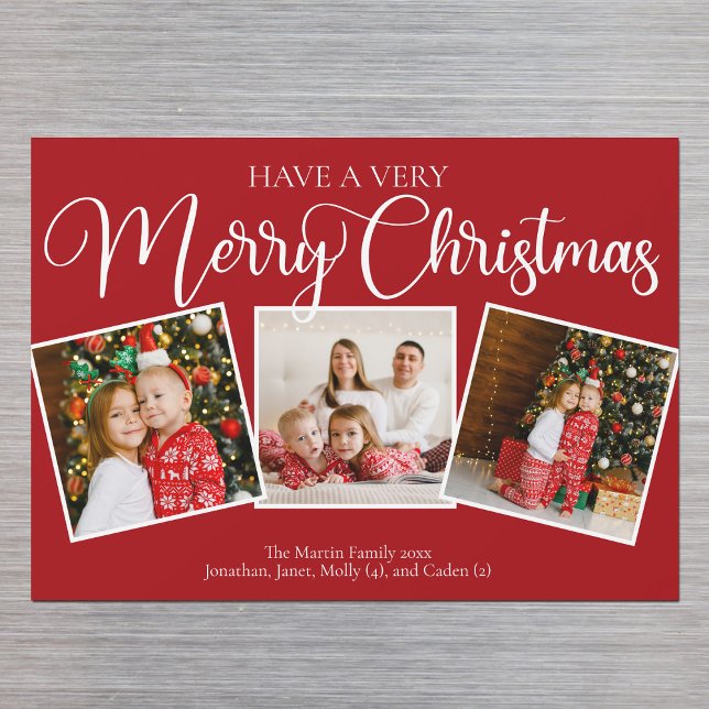 Red Haben eine sehr frohe Weihnachts-Foto Magnet-K Magnetkarte (Von Creator hochgeladen)