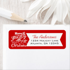 Red haben sich ein fröhliches kleines Weihnachtsfe