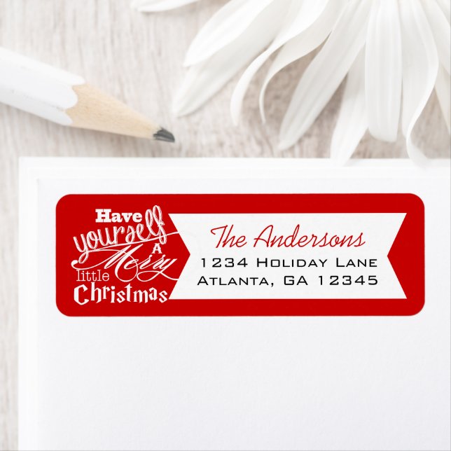 Red haben sich ein fröhliches kleines Weihnachtsfe (Insitu)