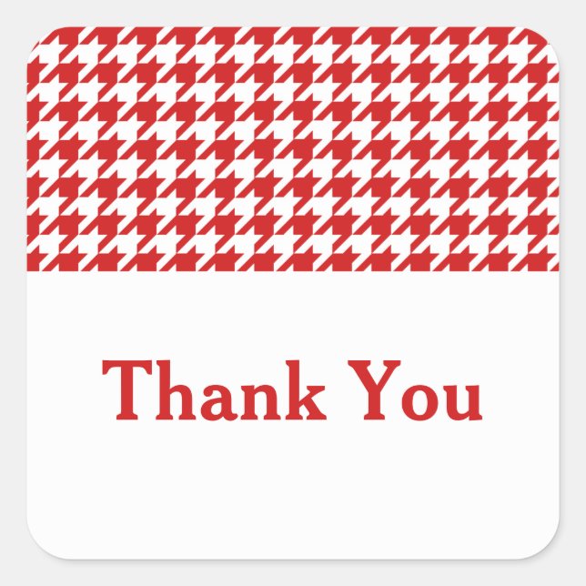 Red Hahnentrittmuster Danke, Stickers (Vorderseite)