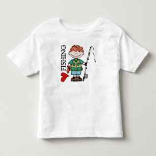 Red Hair Boy I Liebe Angeln Kleinkind T-shirt