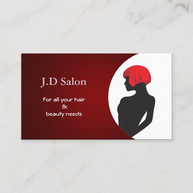 Red Hair Salon Visitenkarten Visitenkarte (Vorderseite)
