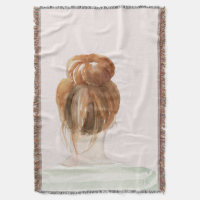 Red Hair Top Knot Bun