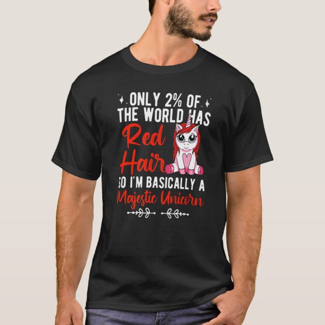Red Hair Unicorn Rothaarige Ginger Redhead T-Shirt (Vorderseite)