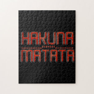 Red Hakuna Matata 3D Techno Star Design