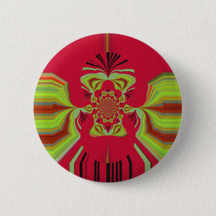 Red Hakuna Matata Muster Button