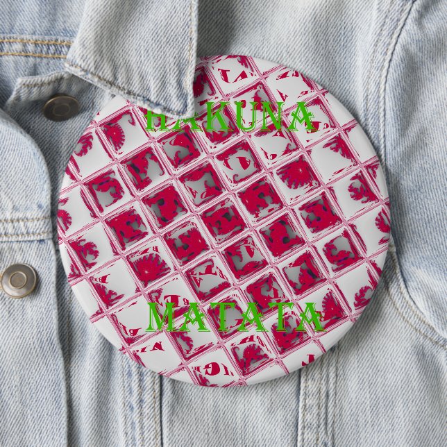 Red Hakuna Matata Style Button (Beispiel)