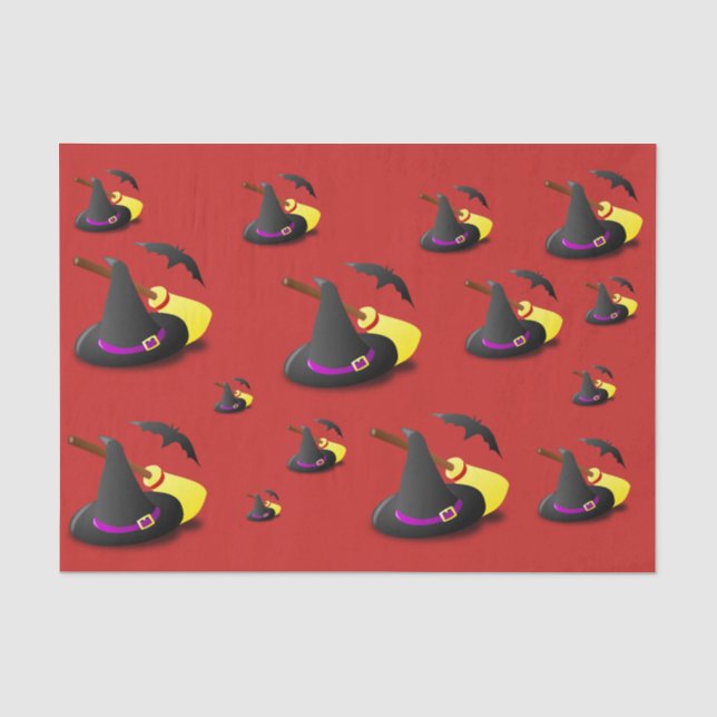 RED HALLOWEEN CUSTOM SEIDENPAPIER (Vorderseite)