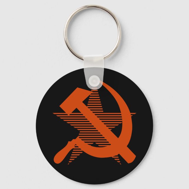 Red Hammer & Sickle Schlüsselanhänger (Vorderseite)