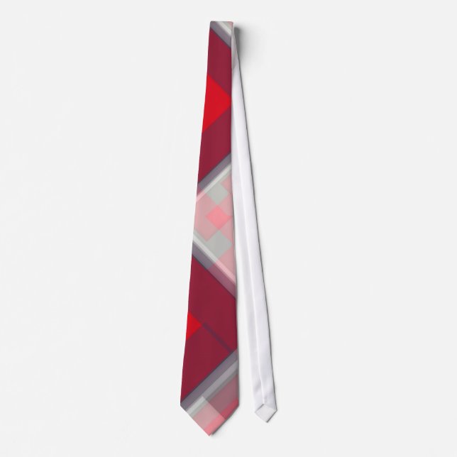 Red Hanky Abstract Design Fashion Neck Tie Krawatte (Vorderseite)