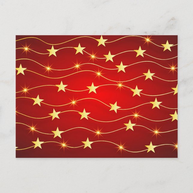 Red Happy New Year Postkarte (Vorderseite)